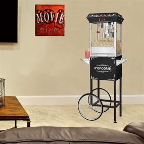 img 1 attached to 🍿 Vintage Style Popcorn Machine and Cart - Great Northern Popcorn Foundation Edition, 8 oz. Ounce, Black