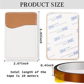 img 3 attached to 7-Piece Sublimation Blanks PU Leather Phone Wallet Set: Wallet, Adhesive Card Holder, Heat Transfer Tape - Perfect for All Smartphones