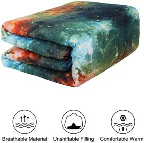 img 2 attached to Uxcell Queen 3 Piece Galaxies Comforter Bedding for Comforters & Sets