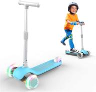 flexible 3-wheel miniboss kick scooter for kids with fashionable lights, foldable design, wide deck, and adjustable ergonomic hand bar - ideal scooter for kids aged 2 to 12 years logo