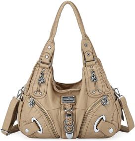 img 4 attached to 👜 Angelkiss Women's AK11282 Satchel Shoulder Handbag & Wallet Set