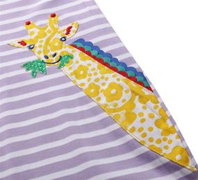 img 1 attached to Cotton Dresses for Girls - Cartoon Dinosaur Print Clothing