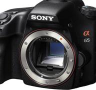 sony slt-a65v 24.3 mp digital slr camera - body only: translucent mirror technology unleashed logo