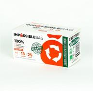 🗑️ resilient 13 gal compostable kitchen garbage bags - impossiblebag, in white (20 count) logo