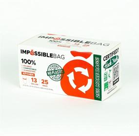 img 4 attached to 🗑️ Resilient 13 Gal Compostable Kitchen Garbage Bags - ImpossibleBAG, in White (20 count)