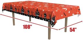 img 2 attached to 🎃 Halloween Haunted House Tablecloth Party Decor 54"x 108" (1 count)(1/Pkg)