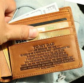 img 1 attached to 👨 Engraved Wallets - Wallets for Fathers and Sons