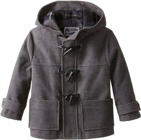 img 1 attached to 🧥 Rothschild Little Boys' Toddler Faux Wool Toggle Coat with Scarf: Stylish & Warm Winter Outerwear