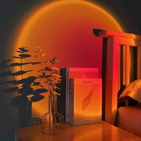 img 2 attached to 🌅 Enhance Ambiance with the Sunset Lamp: 180° Rotation USB Sunset Projection Lamp Projector for Romantic Photography/Selfie/Party/Home/Workshop/Bar Decor (White)