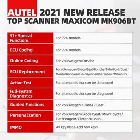 img 2 attached to Autel Scanner MaxiCOM MK906BT with Battery Tester BT100: Advanced 2021 Auto Scan Tool - ECU Coding, 31+ Service Functions, Full Diagnostics & Active Test