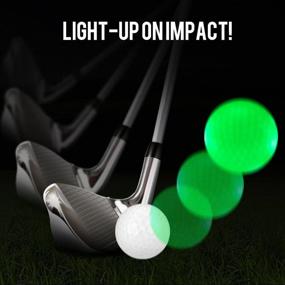 img 2 attached to 🌈 Multi-Colored LED Glow Golf Balls - Pack of 6 for Night Golf - Blue, Orange, Red, White, Green, Pink