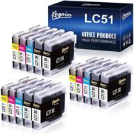 🖨️ kogain compatible ink cartridges for brother lc51 - replacement for brother mfc-240c mfc-440cn mfc-465cn mfc-665cw printer | 15-pack (6 black, 3 cyan, 3 magenta, 3 yellow) logo