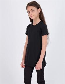 img 3 attached to 4 Pack: Girls Short Sleeve Moisture-Wicking Crew Neck Active Athletic Performance T-Shirt