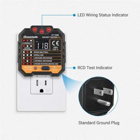 img 1 attached to DEWENWILS Outlet Tester: LCD Display, GFCI Receptacles Tester, CAT ll 300V, 7 Visual Indications, Home & Professional Use