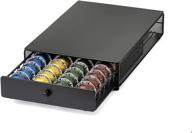 ☕ satin black nifty vertuoline rolling coffee pod drawer - 40 capsule holder, compact under coffee pot storage organizer for home kitchen or office counter logo