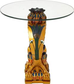 img 2 attached to 🦅 Egyptian Altar Side Table - Design Toscano Wings of Horus, Full Color