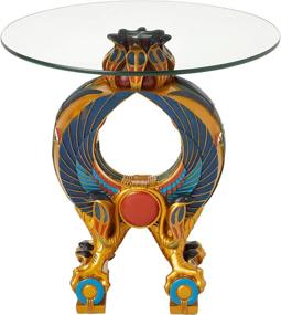 img 3 attached to 🦅 Egyptian Altar Side Table - Design Toscano Wings of Horus, Full Color