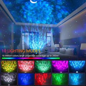 img 3 attached to 🌌 Galaxy Projector with Bluetooth Speaker and Remote Control: Starry Night Light for Bedroom, Room Decor, Home Theatre, Adults & Kids - Compatible with Alexa & Google