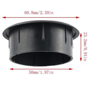 img 3 attached to 🖤 High-Quality Black 2-Inch Office Grommet