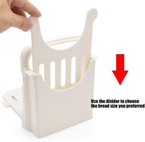 img 1 attached to 🍞 Bread Slicer Toast Slicer: A Handy Adjustable Cutting Guide for Homemade Bread, Bagels, and More - Compact, Foldable Design with 4 Slice Thickness Options