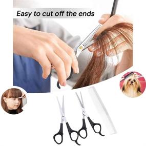 img 1 attached to ✂️ GTNINE Razor Barber Hairdressing Scissors and Thinning Shear Set with White Comb (3 Pieces)