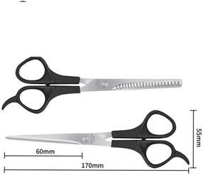 img 2 attached to ✂️ GTNINE Razor Barber Hairdressing Scissors and Thinning Shear Set with White Comb (3 Pieces)