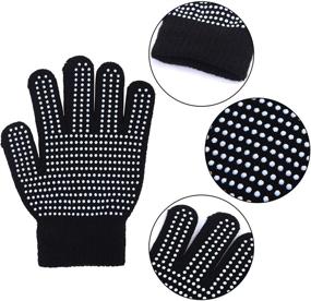 img 2 attached to Зимние тянущиеся аксессуары для девочек: перчатки Motarto против скольжения для холодной погоды
