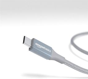 img 1 attached to 🔌 Amazon Basics 1ft Dark Gray USB Type-C to Micro-B 2.0 Cable - Double Braided Nylon Charger Male Cord