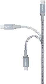 img 3 attached to 🔌 Amazon Basics 1ft Dark Gray USB Type-C to Micro-B 2.0 Cable - Double Braided Nylon Charger Male Cord