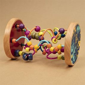 img 2 attached to 🔮 B. Toys Bead Maze: Wooden Wire Maze with 47 Beads & 5 Mazes - Classic Toy for Babies, Toddlers, and Kids - Quality Wood - Loopty Loo - 18 Months +