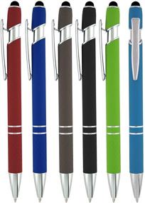 img 3 attached to 🖊️ Capacitive Stylus Pens - Soft Rubberized Grip Styli with Sensitive Rubber Tip for Your Phone - Compatible with Most Touch Screen Devices - Assorted Colors - Pen and Stylus Combo, 6 Pack