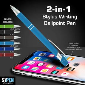 img 2 attached to 🖊️ Capacitive Stylus Pens - Soft Rubberized Grip Styli with Sensitive Rubber Tip for Your Phone - Compatible with Most Touch Screen Devices - Assorted Colors - Pen and Stylus Combo, 6 Pack