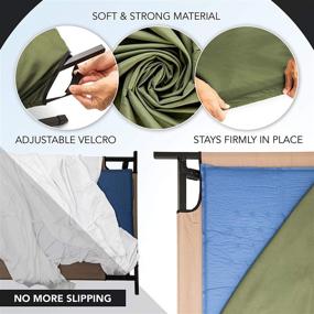 img 2 attached to 🏕️ Fitted Camping Cot Sheet: Secure Bedding for Adult Sleeping Cots - Fits Army, Military, Travel, and Folding Cots!