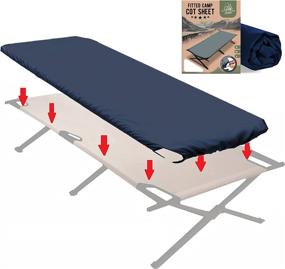 img 4 attached to 🏕️ Fitted Camping Cot Sheet: Secure Bedding for Adult Sleeping Cots - Fits Army, Military, Travel, and Folding Cots!