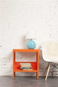 img 1 attached to 🏠 RMP Mid Century Industrial Nightstand/End Table in Eye-Catching Orange - Stylish and Functional Addition to Your Home Decor