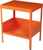 🏠 rmp mid century industrial nightstand/end table in eye-catching orange - stylish and functional addition to your home decor логотип