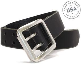 img 3 attached to 🎩 Ridgeline Trail: Premium Black Belt Leather Men's Accessories - Enhance Your Style with Timeless Elegance