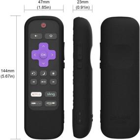 img 3 attached to 🔌 Shockproof and Protective Silicone Cover for Sharp Roku TV Voice Remote RCAL7R with Power and Mute Button, Anti-Lost with Remote Loop - SIKAI Black Case for Kids-Friendly Use