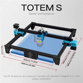 img 3 attached to 🔥 Twotrees Totem-S 40W Engraver Machine with Laser Engraving and Cutting, Compressed Spot LD+FAC (Compressed Spot LD+FAC), Laser Marking for Metal, 60% Pre-Assembled, Power: 5000-5500mw