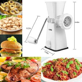 img 1 attached to 🍖 Efficient Home Use Manual Meat Grinder: Stainless Steel Blades, Powerful Suction Base, Fast & Effortless Grinding for All Meats - White