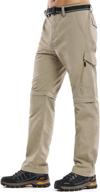 mens hiking and fishing pants: lightweight, quick-dry, zip-off, upf 50+ safari pants for outdoor travel логотип