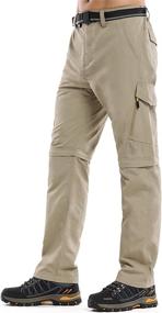 img 4 attached to Mens Hiking and Fishing Pants: Lightweight, Quick-Dry, Zip-Off, UPF 50+ Safari Pants for Outdoor Travel