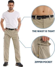 img 2 attached to Mens Hiking and Fishing Pants: Lightweight, Quick-Dry, Zip-Off, UPF 50+ Safari Pants for Outdoor Travel