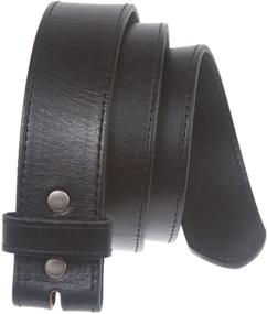 img 2 attached to Cowhide Leather Strap with Grain Stitching - Men's Belt Accessories