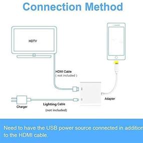 img 1 attached to Адаптер Lightning к HDMI для телефона и планшета - адаптер Lightning Digital AV 1080p HD TV для Phone 12, 11, XS Max, Pro, X, 8, 7 и Pad - белый