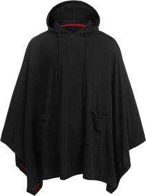 img 1 attached to Coofandy Unisex Casual Hooded Poncho