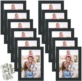 img 4 attached to 🖼️ Stylish 4x6 Black Picture Frames Bulk: Giftgarden Set of 12 for Wall or Tabletop Décor