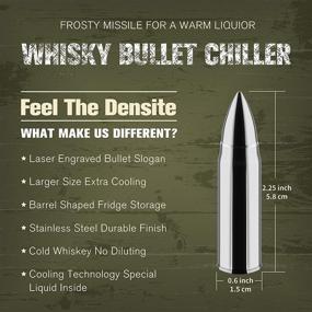 img 1 attached to Stainless Steel Whiskey Bullet Stones, Reusable Metal Ice Cubes, Whisky Rocks, 🥃 Ideal Gifts for Men & Dads, Christmas Stocking Stuffers, Whiskey Stones for Chilling Beverages.