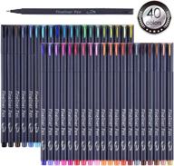 ✏️ tebik 45 pack journal planner pens colored pens – 40 colors drawing pens with 5 stencils – fineliners for journaling, planning, writing, coloring, and detailing – school, office, and art supplies logo