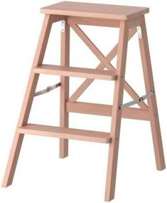 img 3 attached to 🪜 Ikea Bekväm Step Ladder: 3-Tread, Beech Wood, Collapsible - Includes Wall Hooks